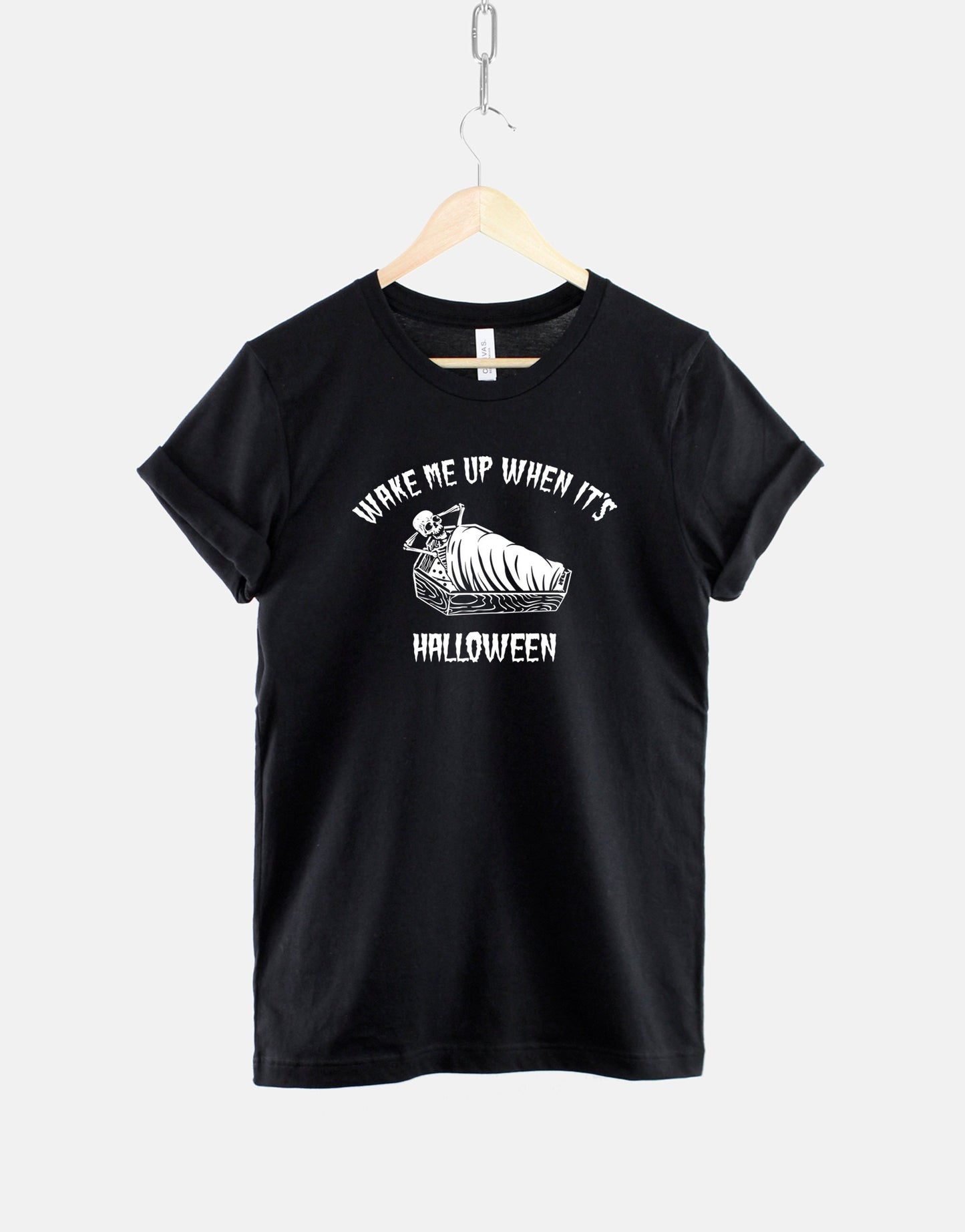 Halloween T-Shirt - Funny Halloween T-Shirts - Unisex Halloween Shirts For Halloween - Wake Me Up When It's Halloween T-Shirt