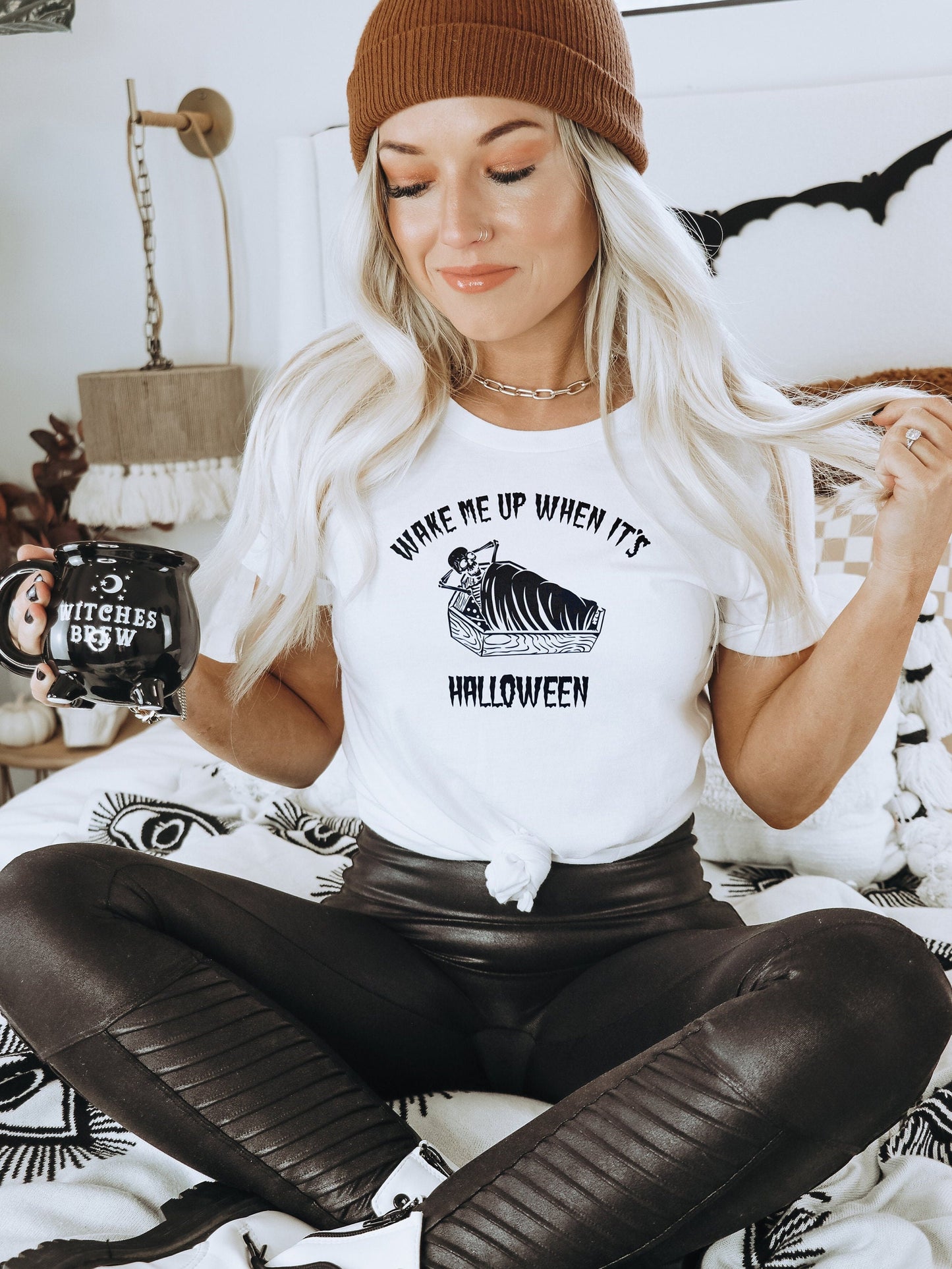 Halloween T-Shirt - Funny Halloween T-Shirts - Unisex Halloween Shirts For Halloween - Wake Me Up When It's Halloween T-Shirt