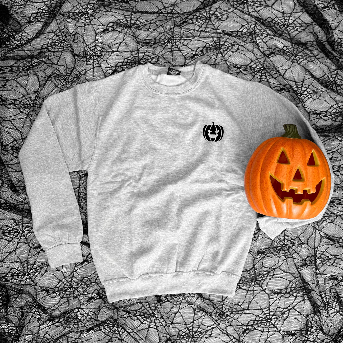 Glow In The Dark Pumpkin Sweatshirt - Glow In The Dark Halloween Sweatshirt - Cute Pumpkin Sweater - Halloween Pumpkin Sweatshirt
