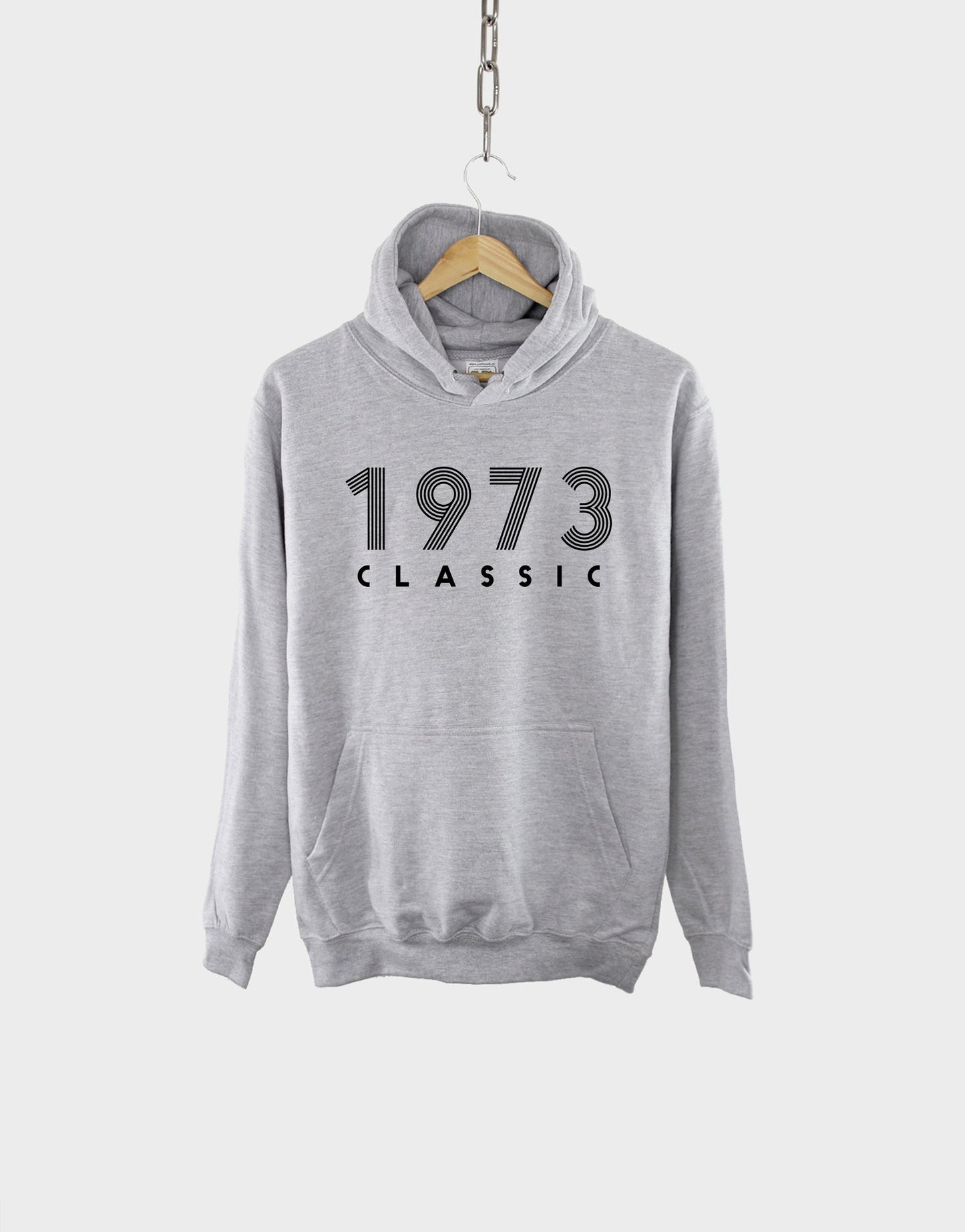 1973 Classic Retro 50th Birthday Hoodie Shirt - Mens Husband Brother Birth Year Numbers Hoody