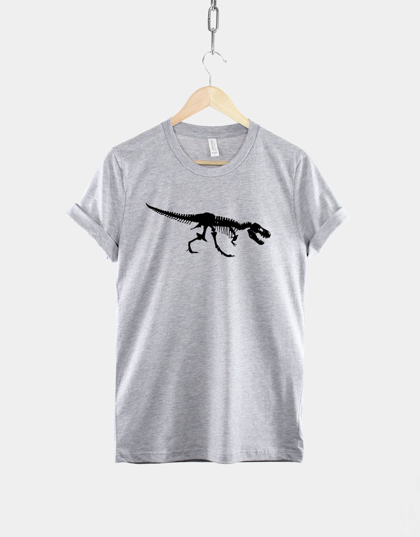T-Rex Skeleton T-Shirt - Tyrannosaurus Rex Shirt - Dinosaur Skeleton T-Shirt - Dinosaur Print Shirt - Black Dinosaur Print T-Shirt