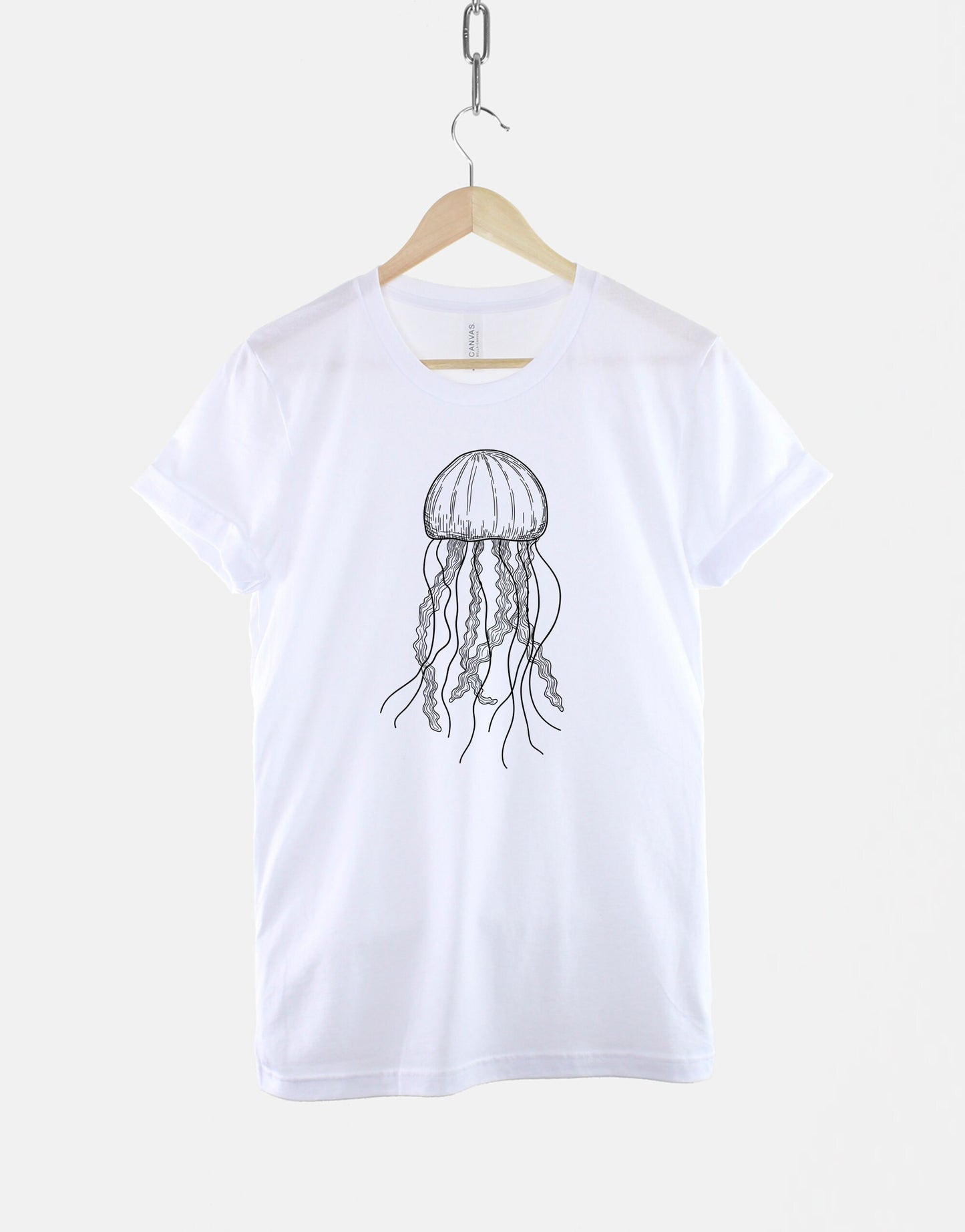 Jellyfish T-Shirt - Seaside Nautical Shirt - Beach T-Shirt - Summer T-Shirt - Marine Print TShirt