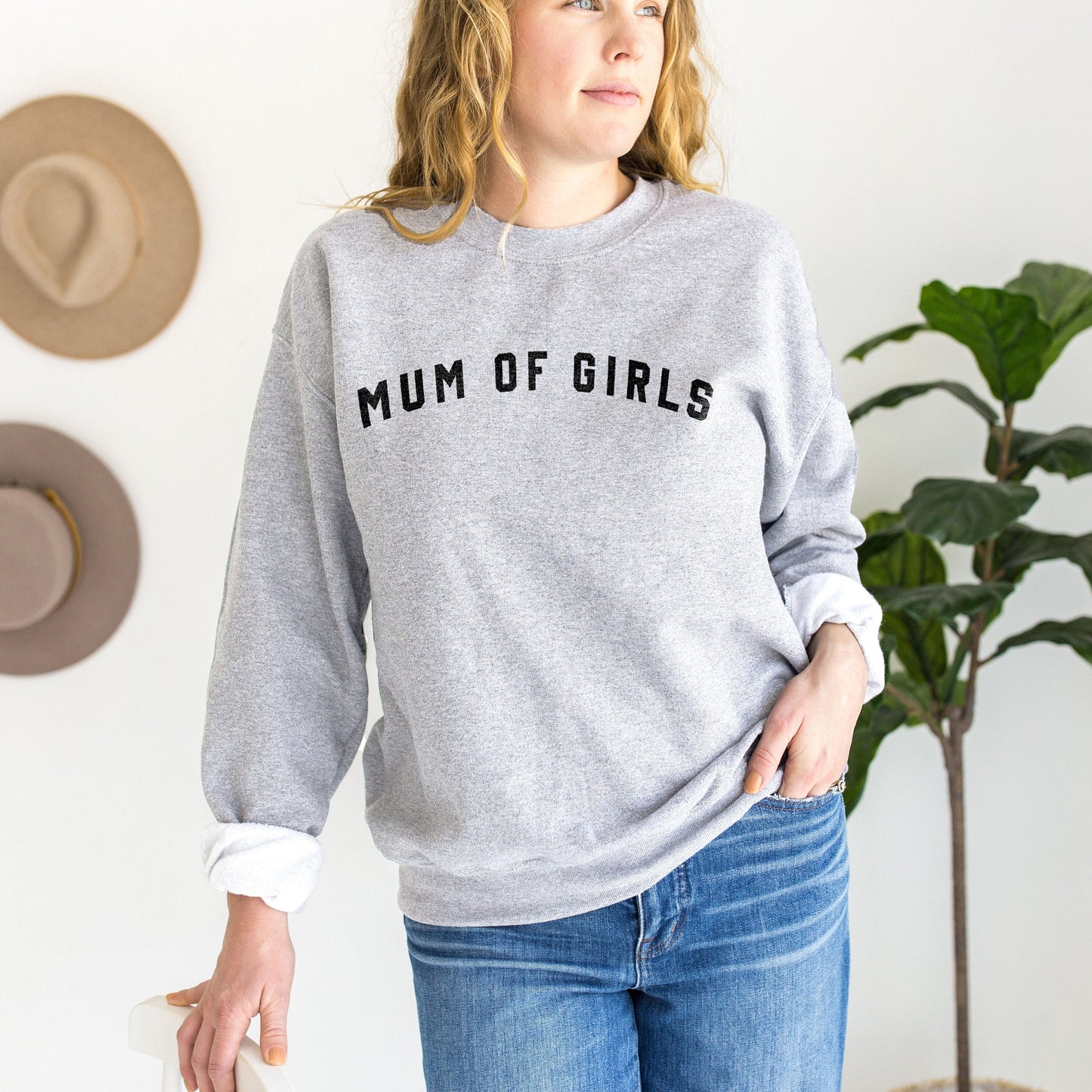 Mum Of Girls Sweatshirt - Mom Of Girls Sweater - Mother Of Girls Jumper - Personalised Mama Sweatshirt