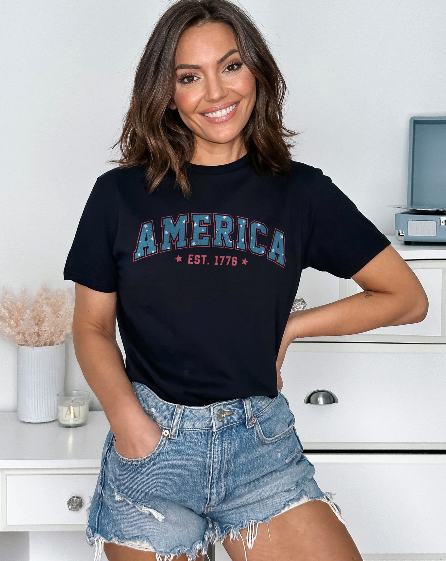 Patriotic America Shirt - 4th Of July T-Shirt - Distressed American Shirt - American Stars And Stripes Shirt - Fourth of July TShirt