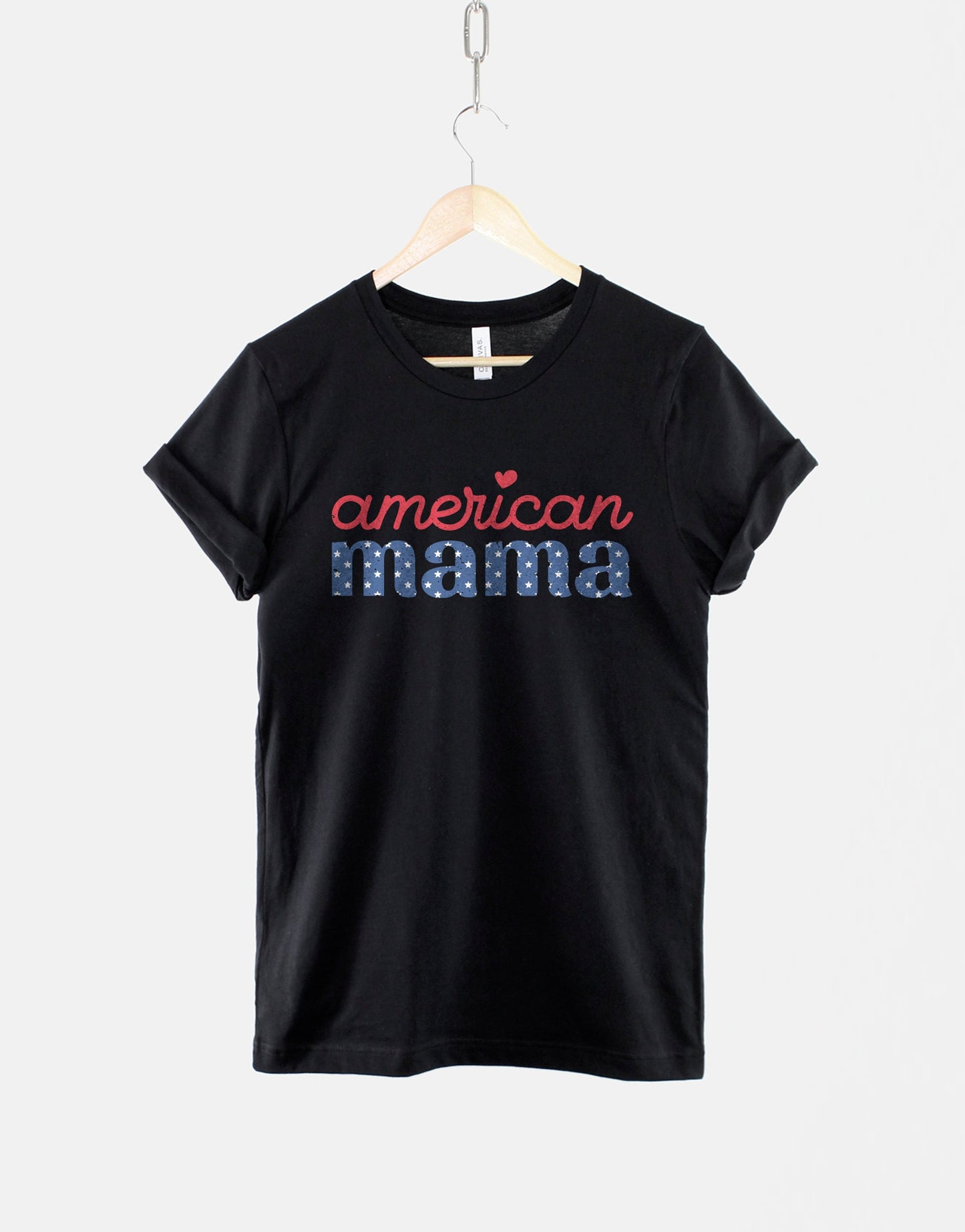 American Mama Shirt - Patriotic Mom Shirt - 4th July T-Shirt - American Mom Shirt - American Girl Shirt - Fourth of July T-Shirt