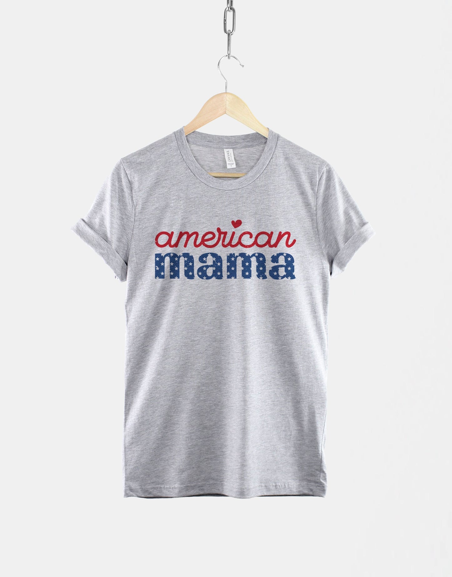 American Mama Shirt - Patriotic Mom Shirt - 4th July T-Shirt - American Mom Shirt - American Girl Shirt - Fourth of July T-Shirt