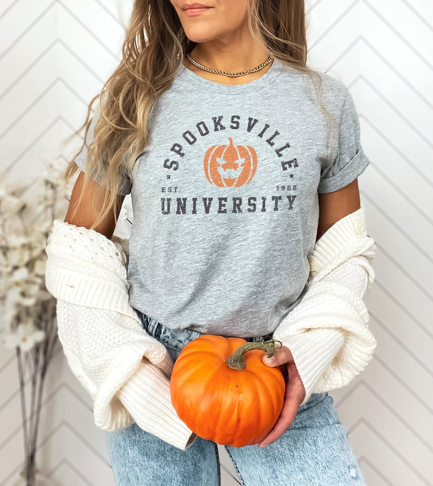 Halloween University T-Shirt - Cute Halloween Shirt - Vintage Halloween Shirt - College Halloween Season TShirt