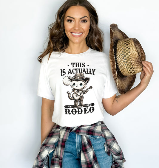 This Actually Is My First Rodeo T-Shirt - Country Music Cowgirl Shirt - Vintage Rodeo Shirt - Western Cowboy Shirt