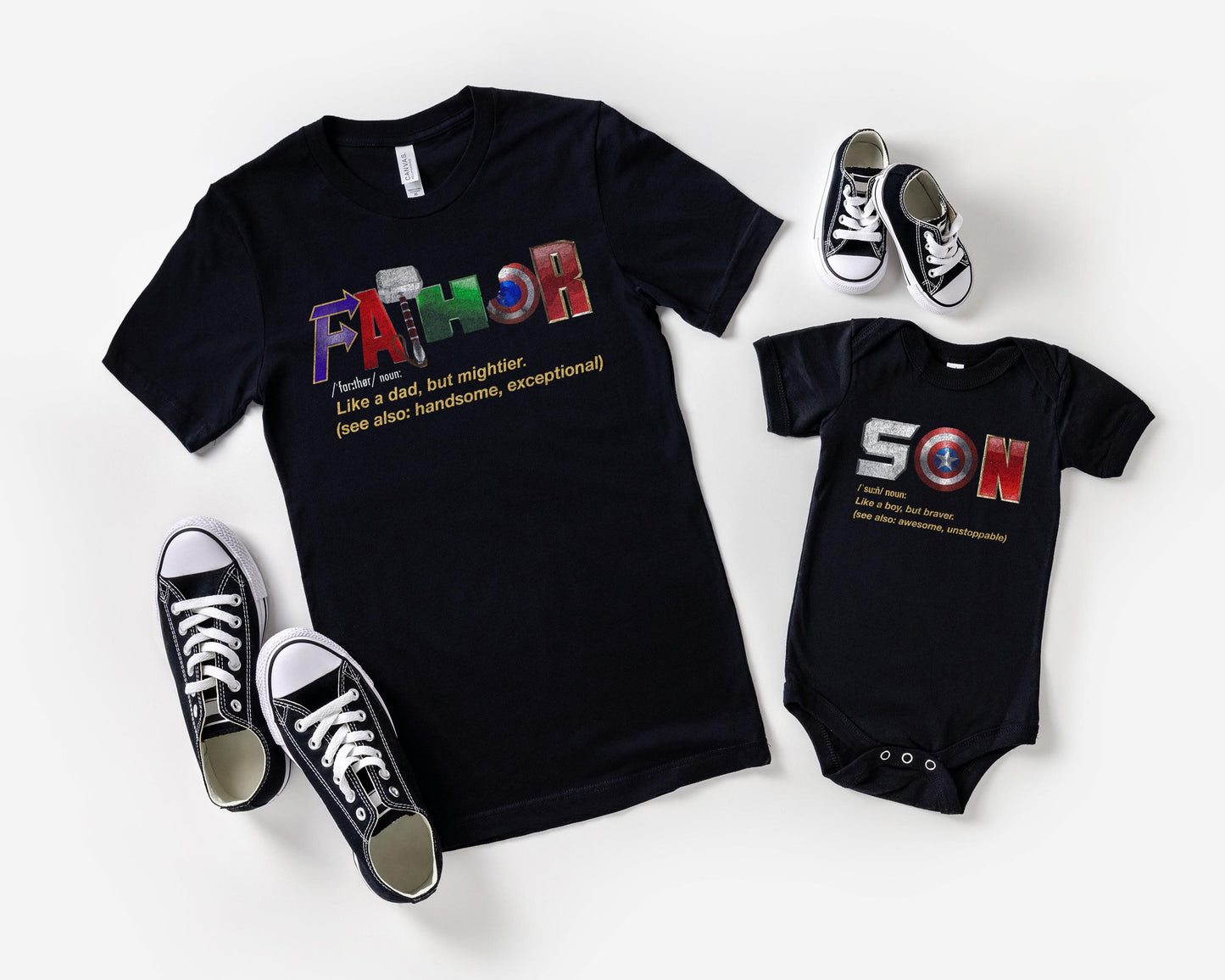 Matching Family Superhero Shirts, Disney Trip Family Outfits, Hero Parent and Child Matching T Shirts, Family Vacation Shirt Set