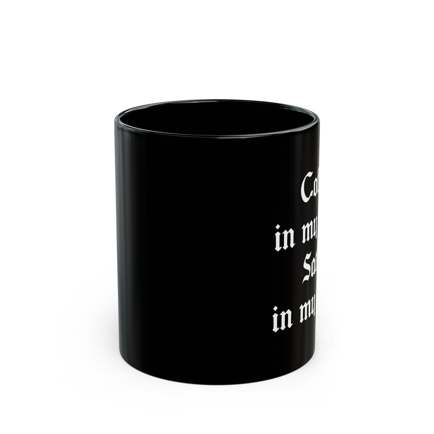 Goth Coffee Mug – Black Gothic Mug With Dark Humor – Alternative Gift For Goths