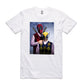a white t - shirt with a picture of two deadpools on it