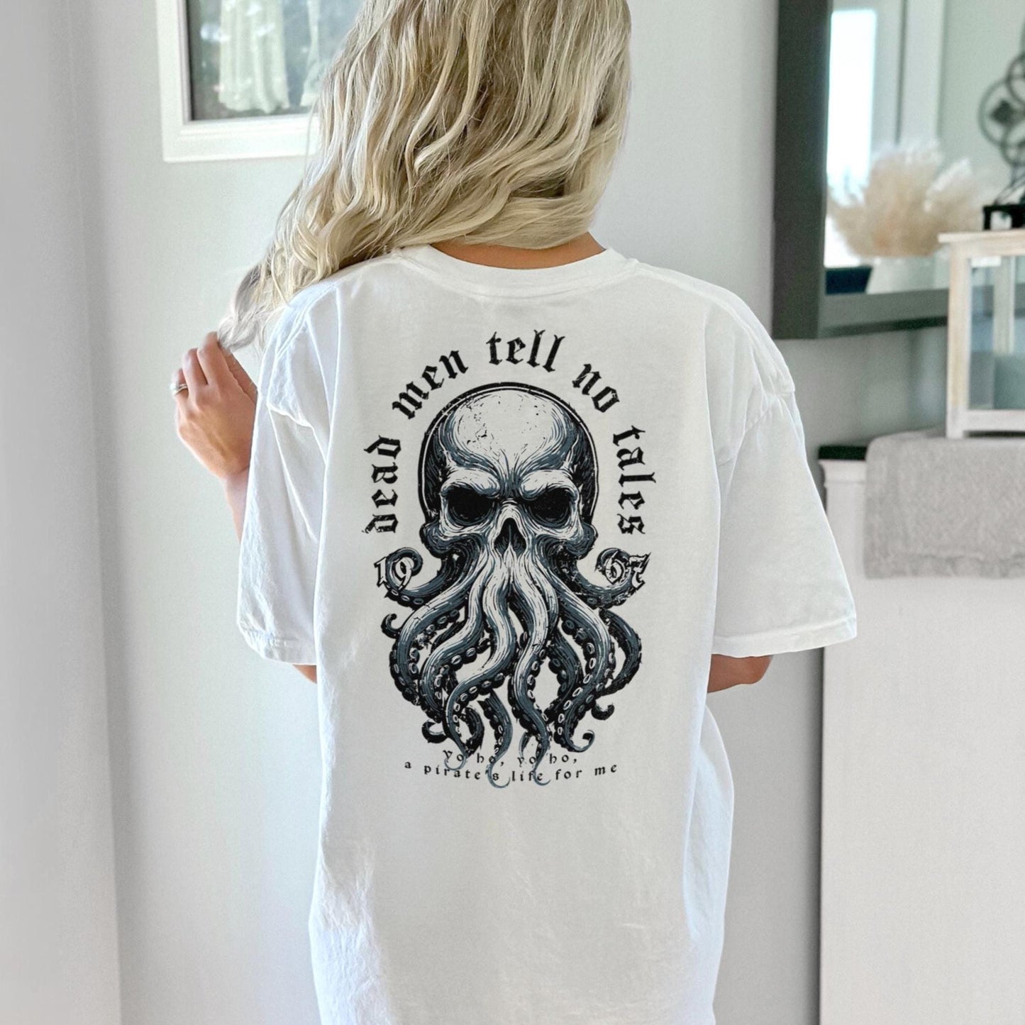 Dead Men Tell No Tales Shirt: Vintage Pirates Ride Skull Tee