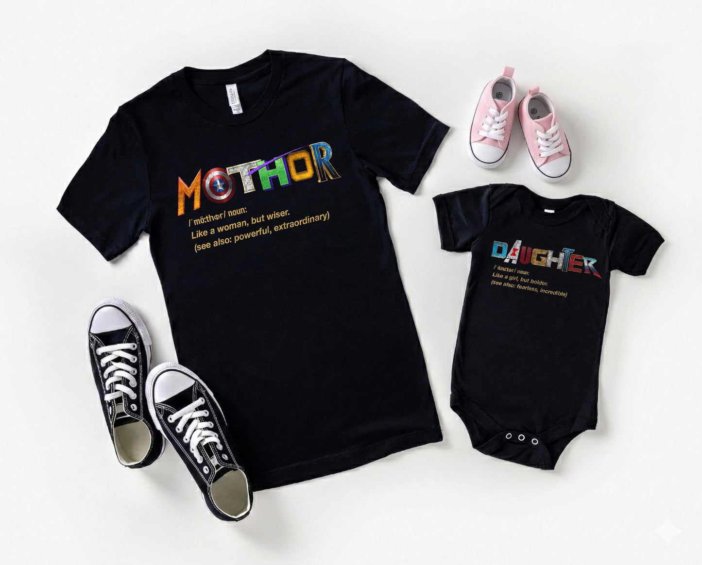 Matching Family Superhero Shirts, Disney Trip Family Outfits, Hero Parent and Child Matching T Shirts, Family Vacation Shirt Set