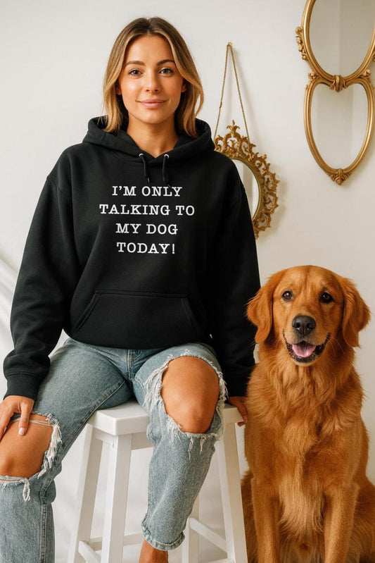 Dog Mom Hoodie - Unisex Casual Walk Hoodie with Soft Textile Print