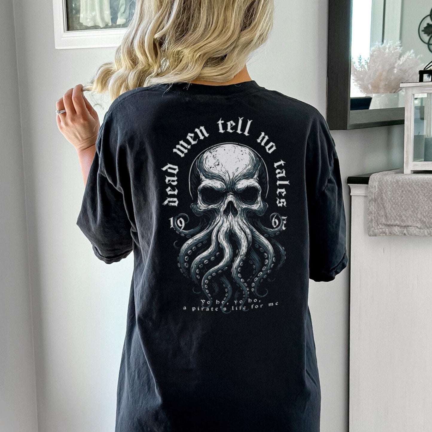 Dead Men Tell No Tales Shirt: Vintage Pirates Ride Skull Tee