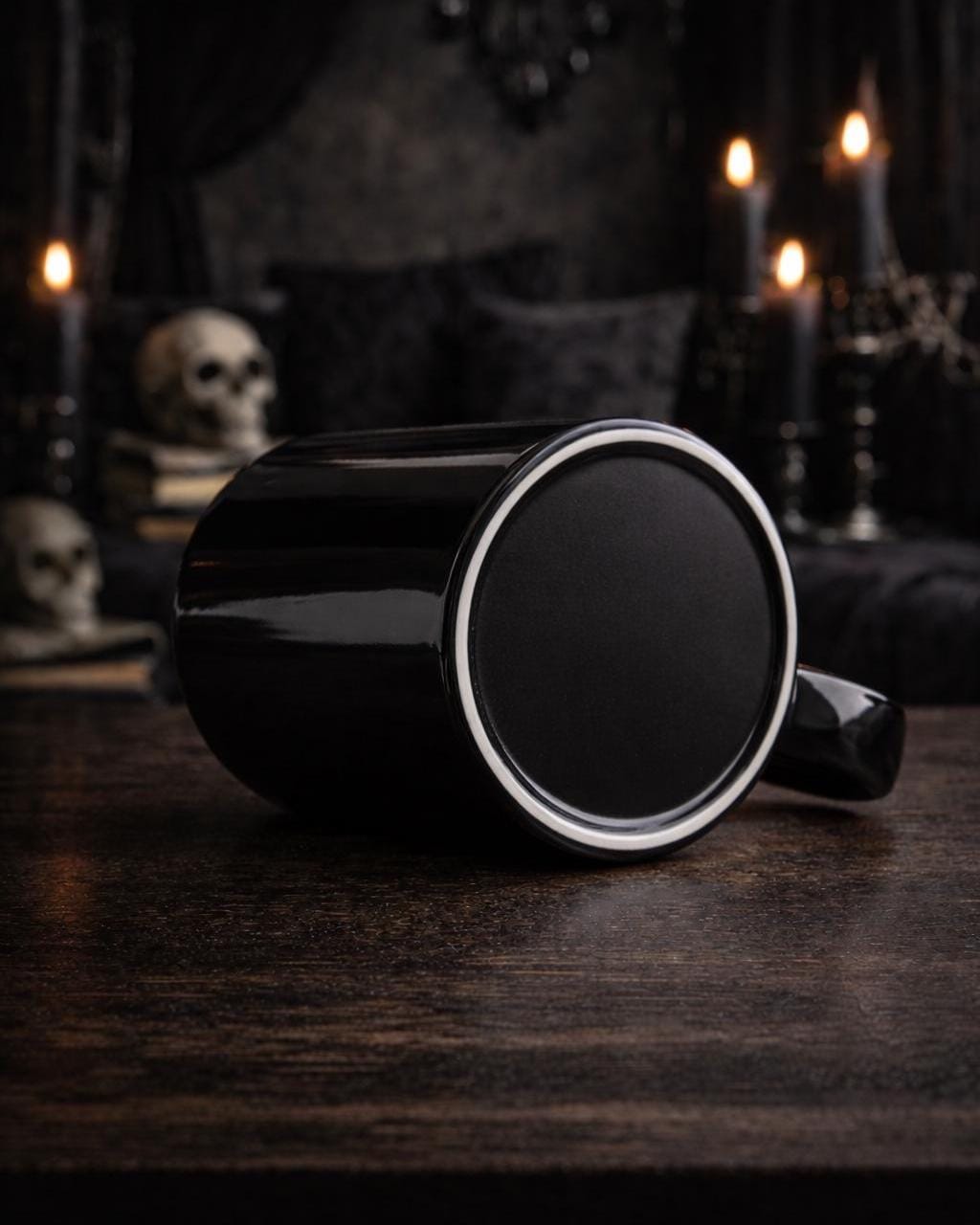 Goth Coffee Mug – Black Gothic Mug With Dark Humor – Alternative Gift For Goths
