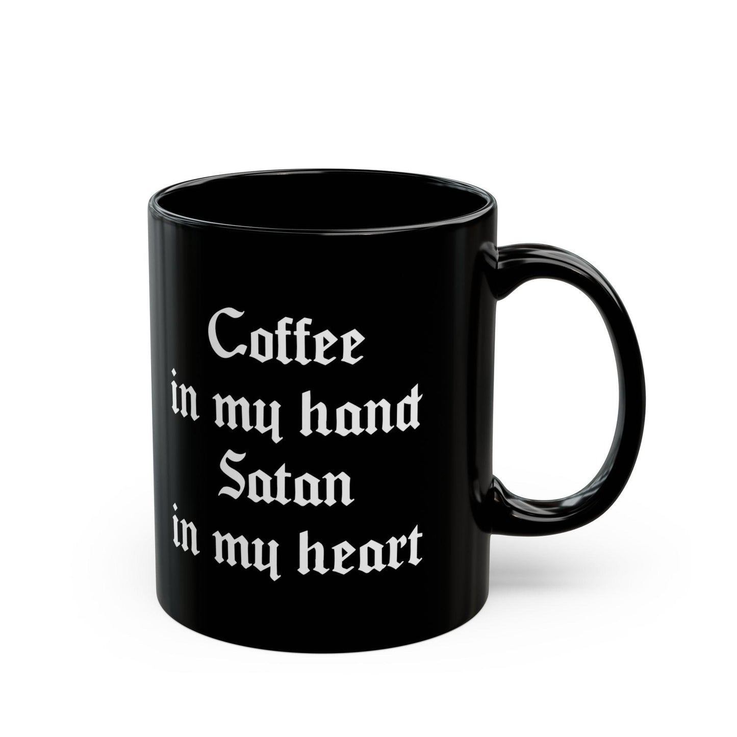 Goth Coffee Mug – Black Gothic Mug With Dark Humor – Alternative Gift For Goths