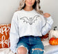 Cute Halloween Sweatshirt - Bat Halloween Sweatshirt - Minimalist Bat Womens Sweatshirt for Halloween