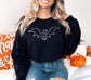 Cute Halloween Sweatshirt - Bat Halloween Sweatshirt - Minimalist Bat Womens Sweatshirt for Halloween