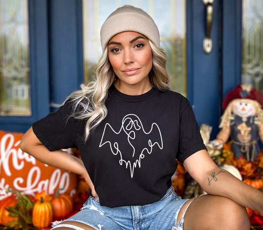 Halloween Ghost T-Shirt for Halloween - Cute Ghost Halloween Shirt - Womens Halloween Fashion Top