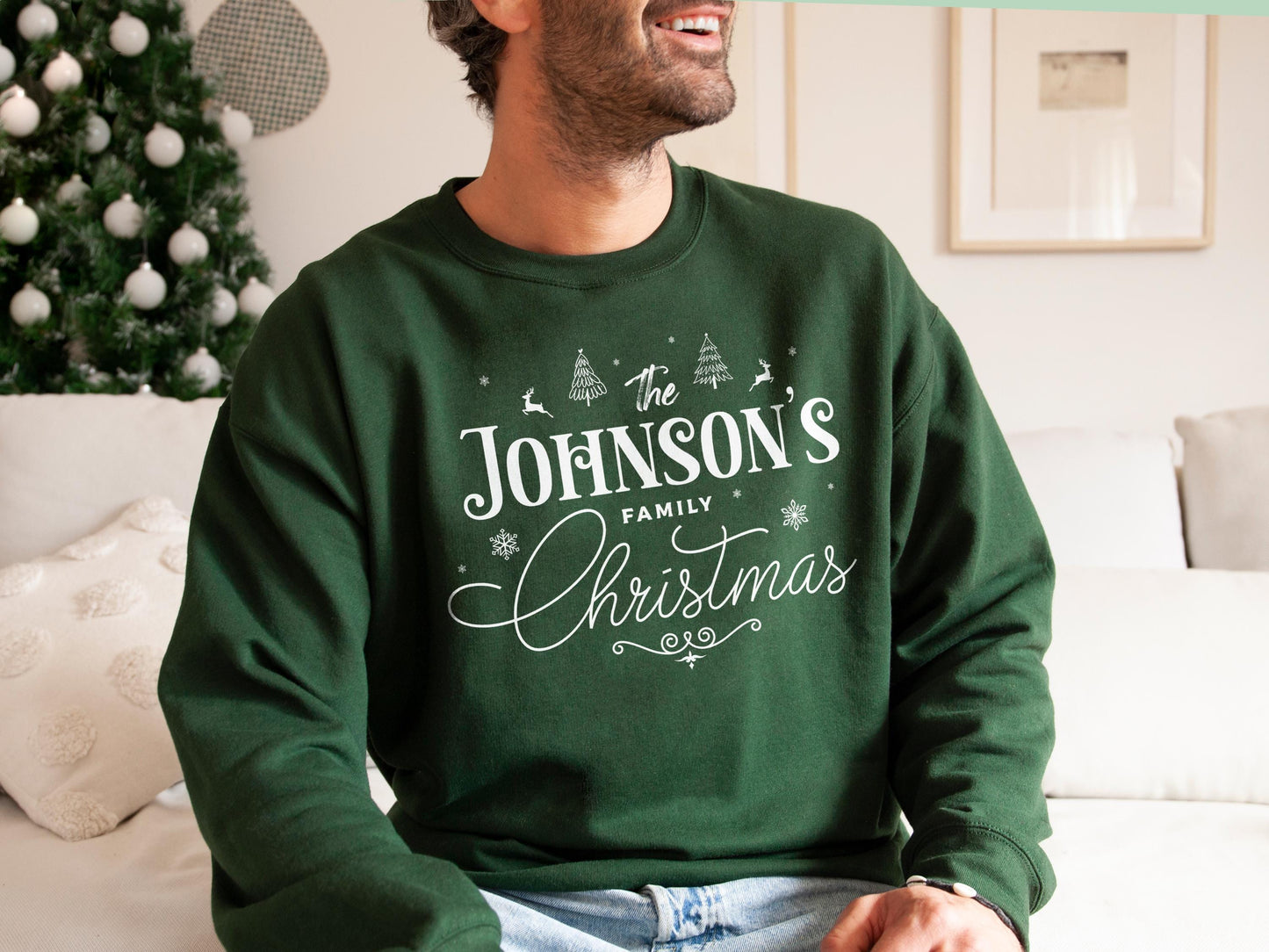 Personalized Christmas Sweatshirt - Cozy Christmas Sweater With Personalised Name