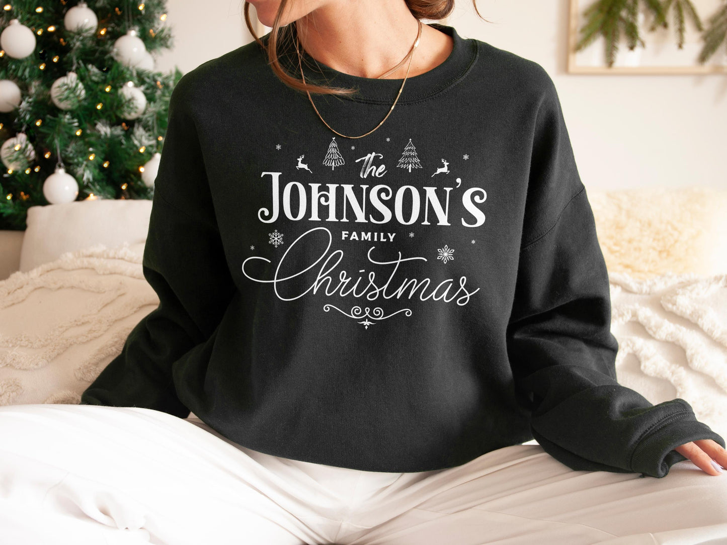 Personalized Christmas Sweatshirt - Cozy Christmas Sweater With Personalised Name