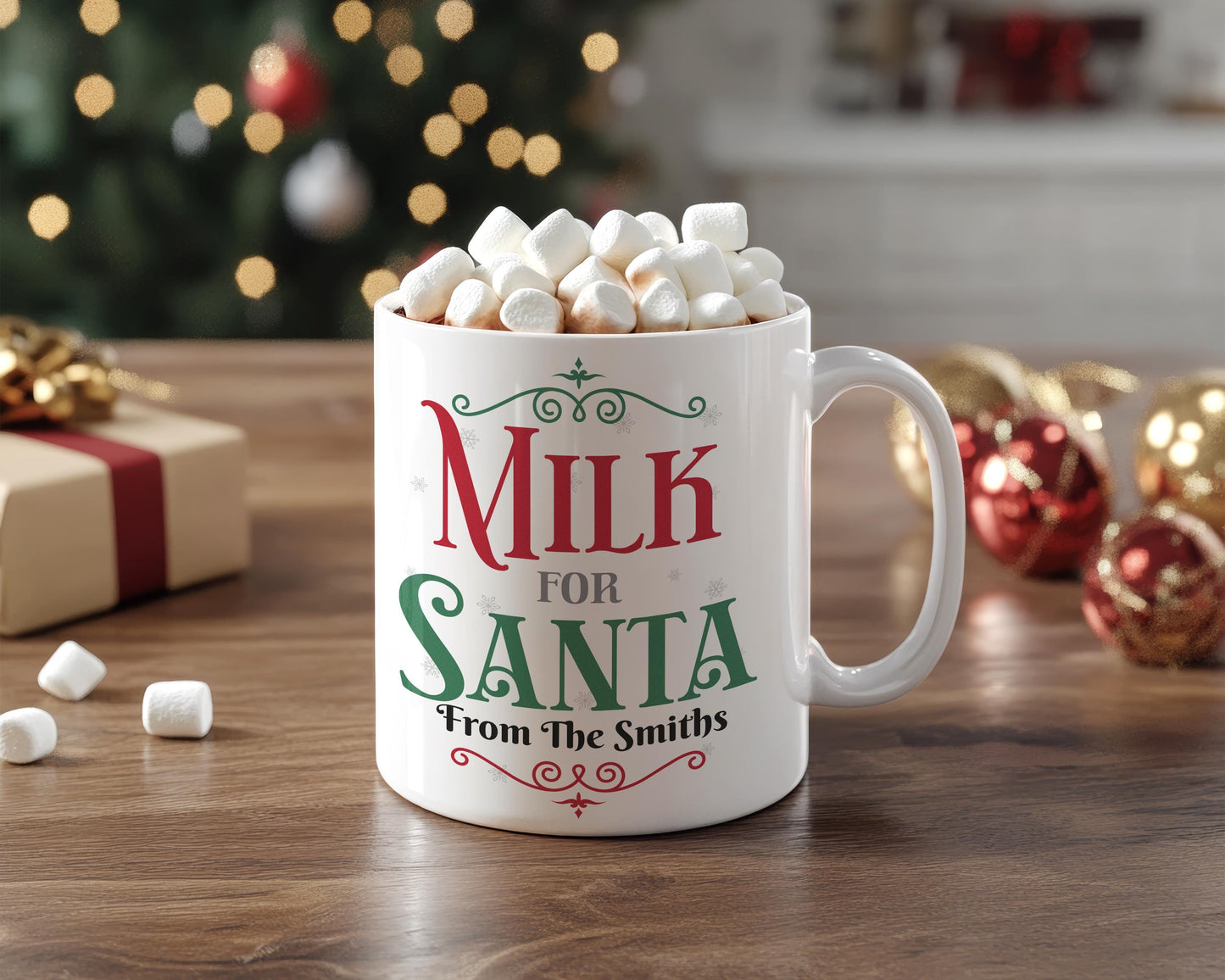 Personalised Milk For Santa Mug - Milk & Cookies For Santa - Christmas Eve Mug For Kids