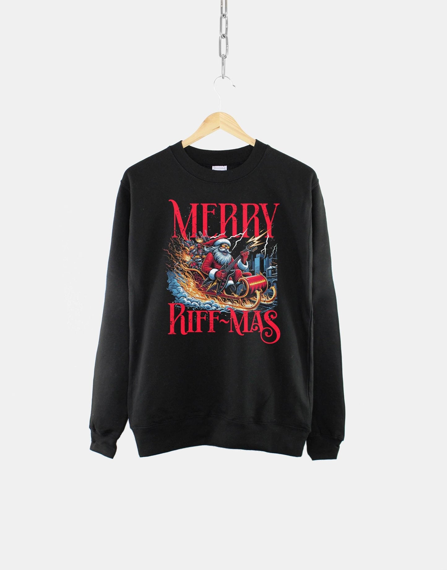 Rock 'N' Roll Santa Christmas Sweatshirt