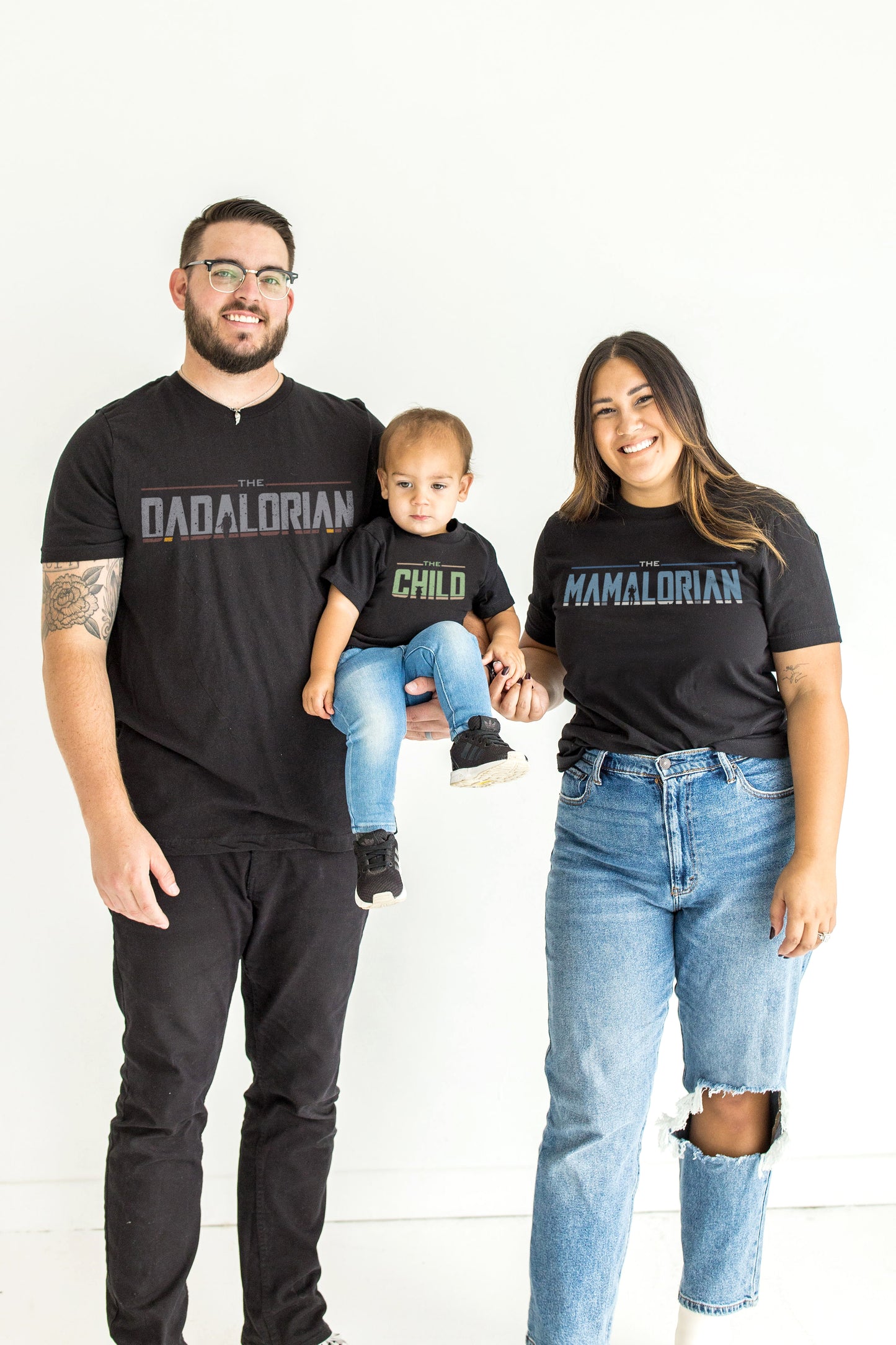 The Dadalorian - The Mamalorian - Father Son Mother Daughter Matching T-Shirts