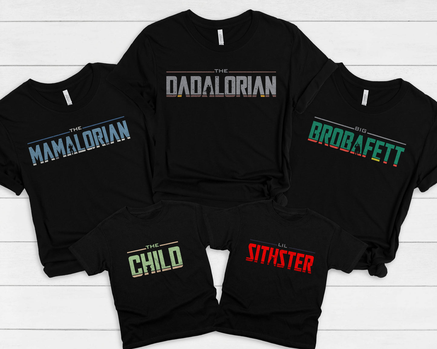 The Dadalorian - The Mamalorian - Father Son Mother Daughter Matching T-Shirts