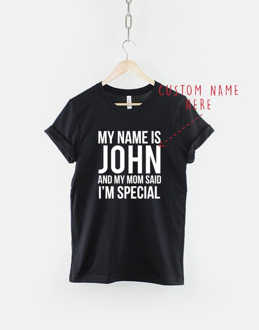 Custom Name T-Shirt - Customised Boys -Girls Name Shirt