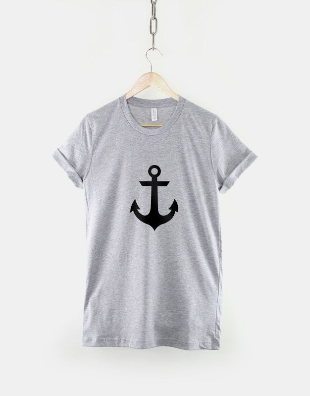 Anchor Pattern Tshirt - Nautical Mermaid T-Shirt