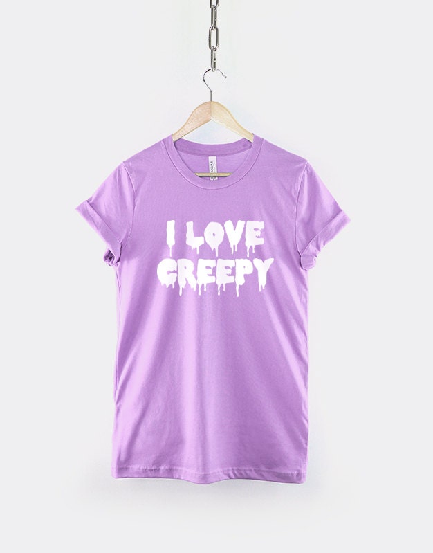 Pastel Goth I Love Creepy Shirt - Horror Halloween T-Shirt