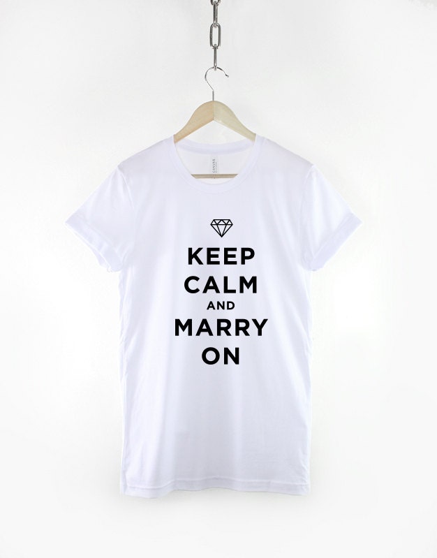 Keep Calm And Marry On T-Shirt - Personalized Hen Party - Bachelorette Shirts