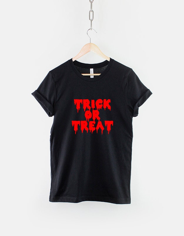 Trick Or Treat Halloween T-Shirt - Halloween Slime Slogan Shirt