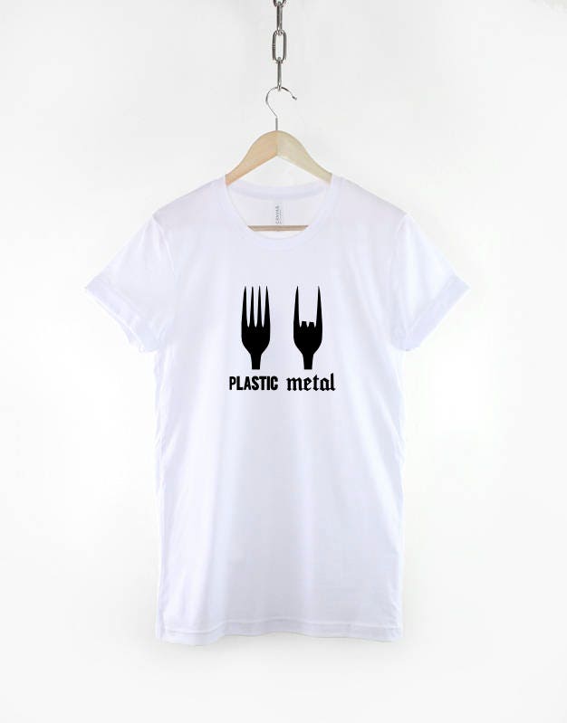 Heavy Metal T-Shirt - Metal Head Shirt - Plastic Metal Fork Shirt