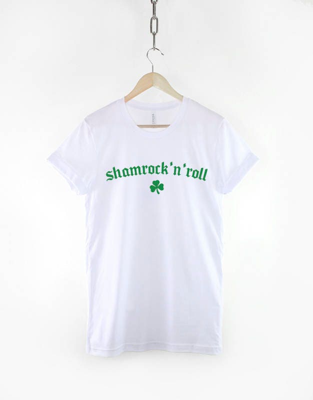 Saint Patricks Day Shirt - Shamrock n Roll On St Patrick's Day Shamrock T-Shirt