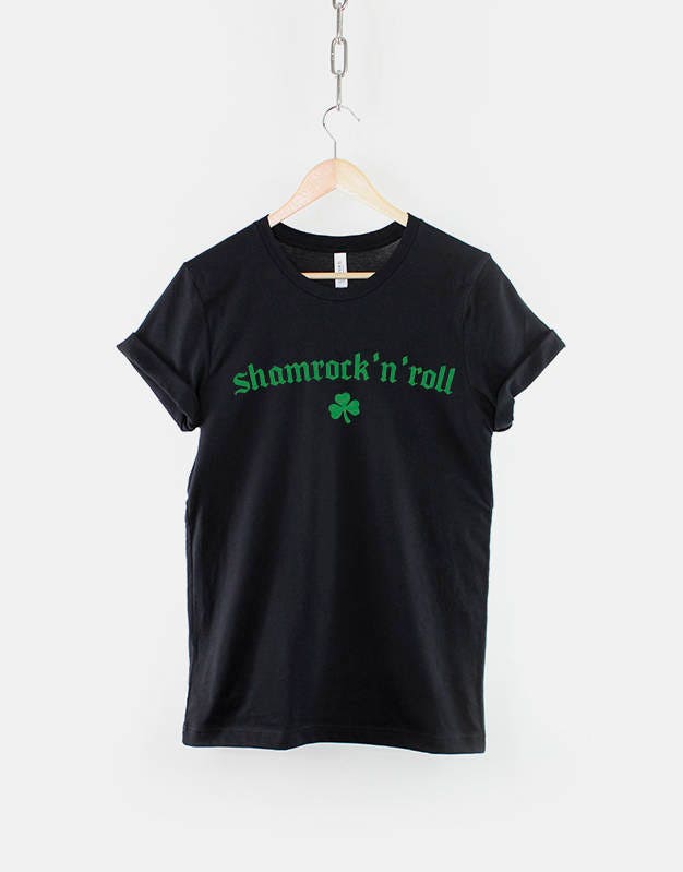 Saint Patricks Day Shirt - Shamrock n Roll On St Patrick's Day Shamrock T-Shirt