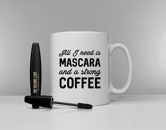 Mascara And A Strong Coffee Mug - Hung Over Coffee Tea Break Caffeine new Ceramic Mug Cup