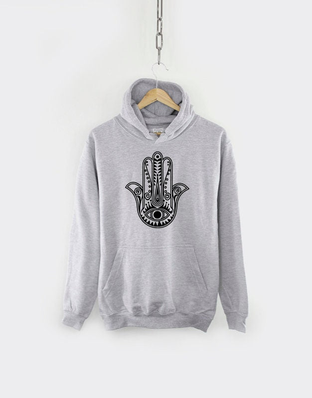 Hamsa Evil Eye Hoodie - Fatima Yoga Hand Of Fatima Hoody - Hand Of Hamsa Shirt Hamsa - Hamsa Hand Of Fatima Spiritual Hamsa Hand Sweatshirt