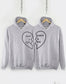 Best Friend Hoodies - Best Friend Hoodie - Best Friend Gift - Best Friends Shirts - 2 x Partner In Crime Heart Hoody - Twin Pack