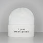 Pizza Beanie Hat - I Just Want Pizza Beanies - Slouchy Beanie Hats I Love Food Pizza Hat - Pizza Party Winter Hat