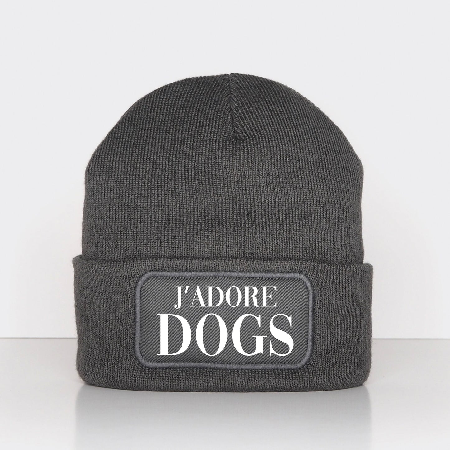 J'adore Dogs - Dog Beanie - I Love Dogs Beanie Hat - Dog Lover Winter Hat - Dog Owner Gift