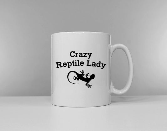 Crazy Reptile Lady Mug - Snake Mug Coffee Gift - Lizard Tea Break Ceramic Cup