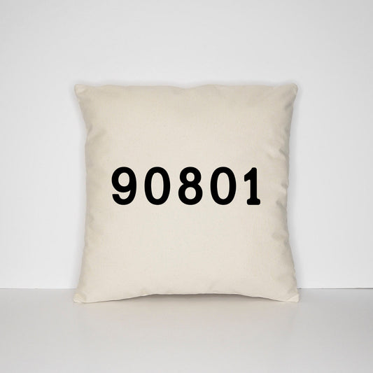 Minimalist Personalized Zip Code Pillow - Custom Gift For The Home Housewarming Gift