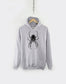 Spider Print Halloween Hoodie - Gothic Spiders Sweatshirt