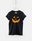 Womens Cute Halloween Winking Pumpkin Face T-Shirt - Girls Halloween Orange Shirt