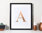 Personalized Anniversary Gift Name Initial Print Wall Art