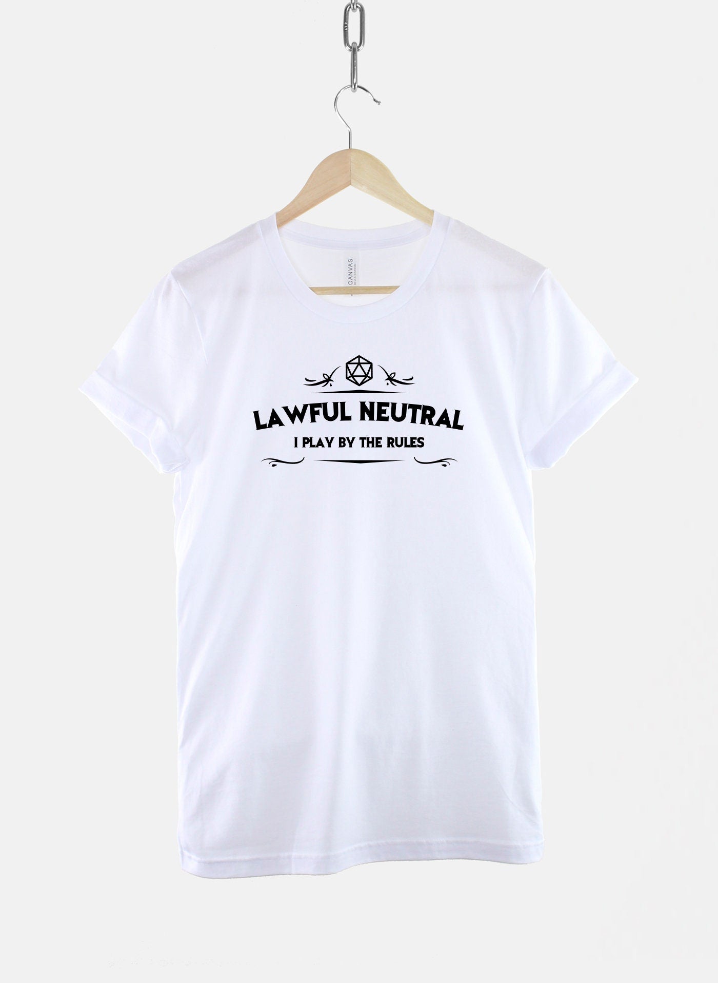 Dungeons And Dragons Inspired T-Shirt - Lawful Neutral Alignment Tshirt - RPG Gamer DnD T Shirt