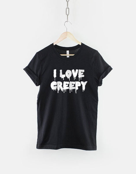 Pastel Goth I Love Creepy Shirt - Horror Halloween T-Shirt